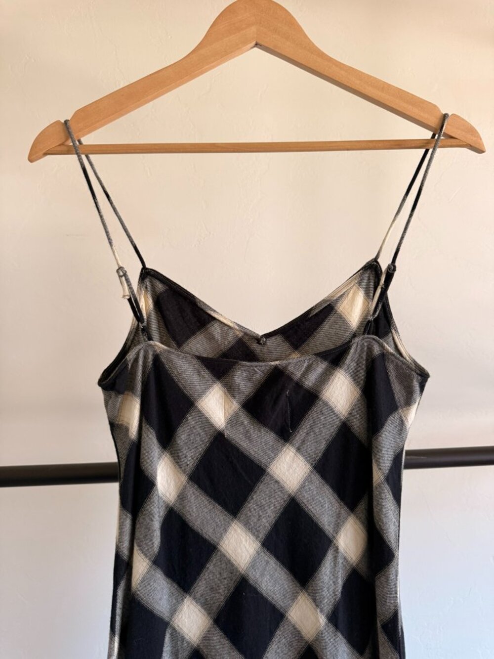 NWT Pistola Mari Black & White Multi Plaid Midi Slip Dress S - Picture 12 of 13